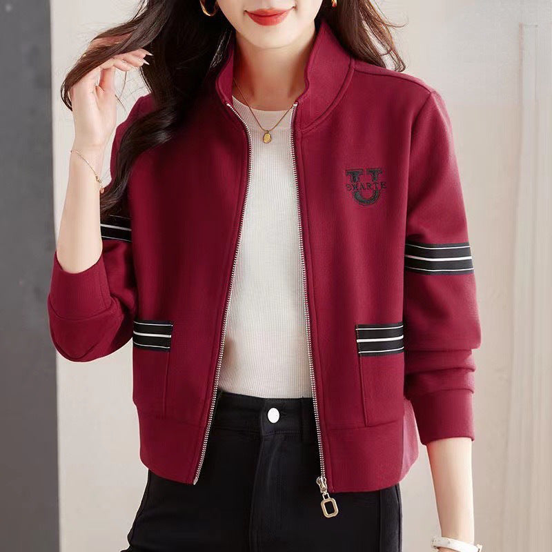 Korean Style Button-Up Zipper Jacket for Women’s Blouse