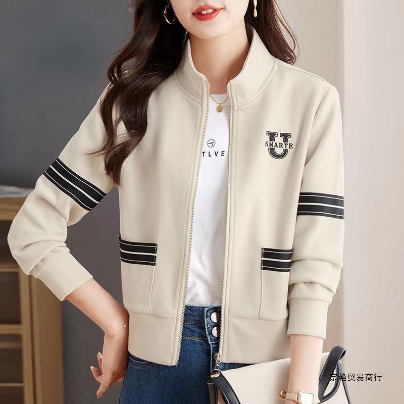 Korean Style Button-Up Zipper Jacket for Women’s Blouse