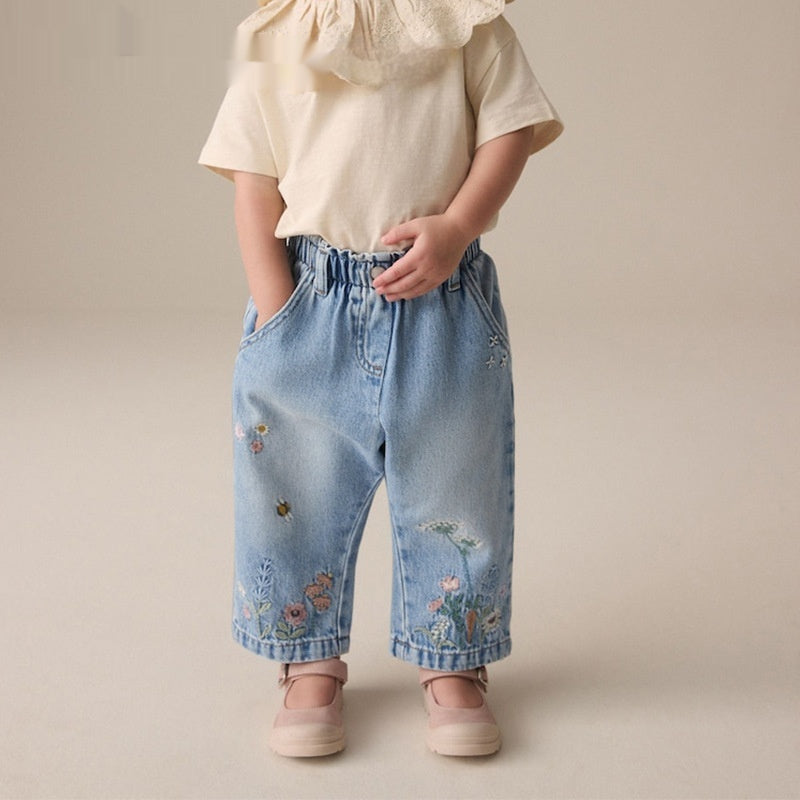 Stylish Western-Style Denim Jeans for Girls - Trendy & Comfy