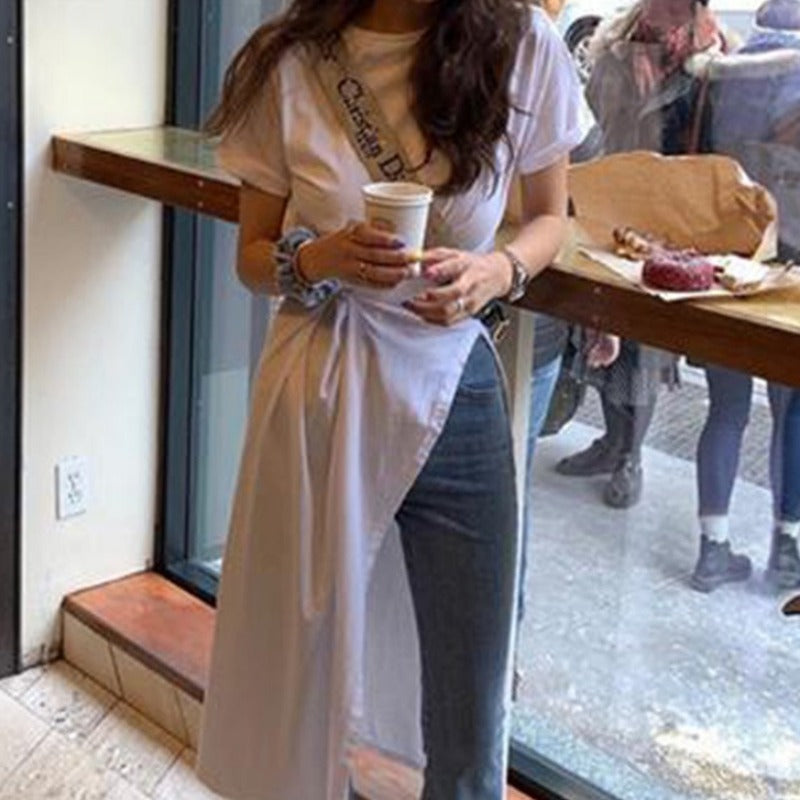 Womens One-sided Side-slit Button-up Dress for Every Occasion