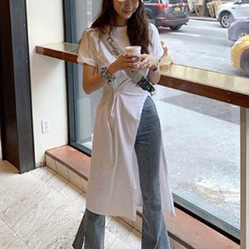 Womens One-sided Side-slit Button-up Dress for Every Occasion