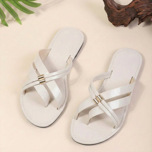 Metal-Clasp Minimalist Soft-Style Shoes for Vacation & Commuting