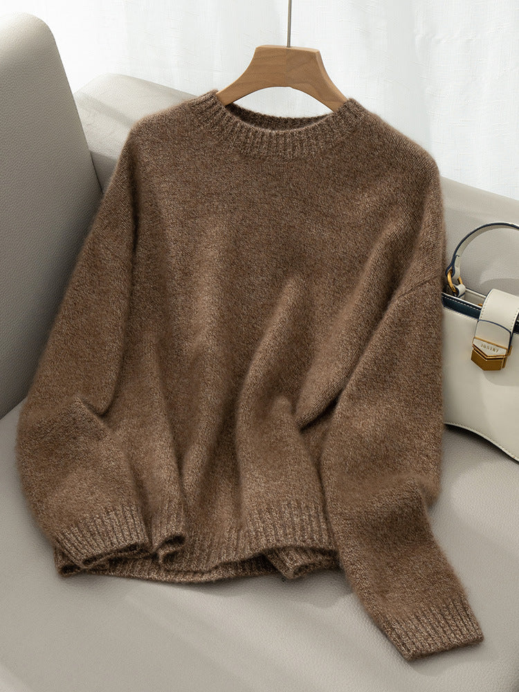 Elegant Cashmere Sweater - Versatile Thickened Women's Knit