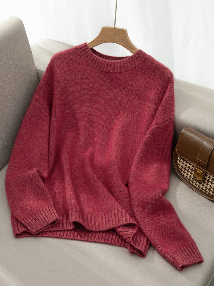 Elegant Cashmere Sweater - Versatile Thickened Women's Knit