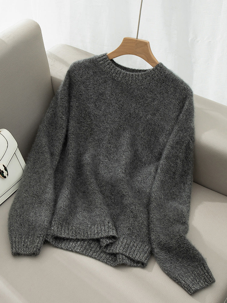 Elegant Cashmere Sweater - Versatile Thickened Women's Knit
