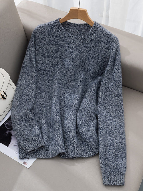 Elegant Cashmere Sweater - Versatile Thickened Women's Knit