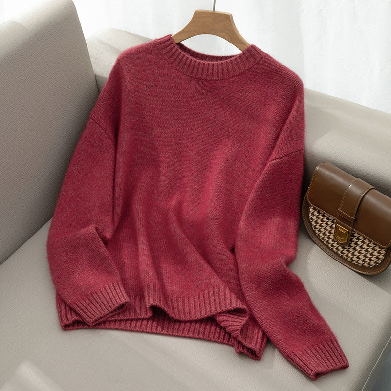 Elegant Cashmere Sweater - Versatile Thickened Women's Knit
