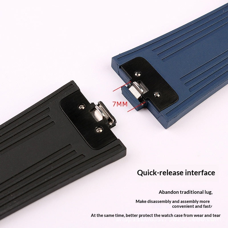 Fluororubber Watch Strap for Jiangsi Dantons Series