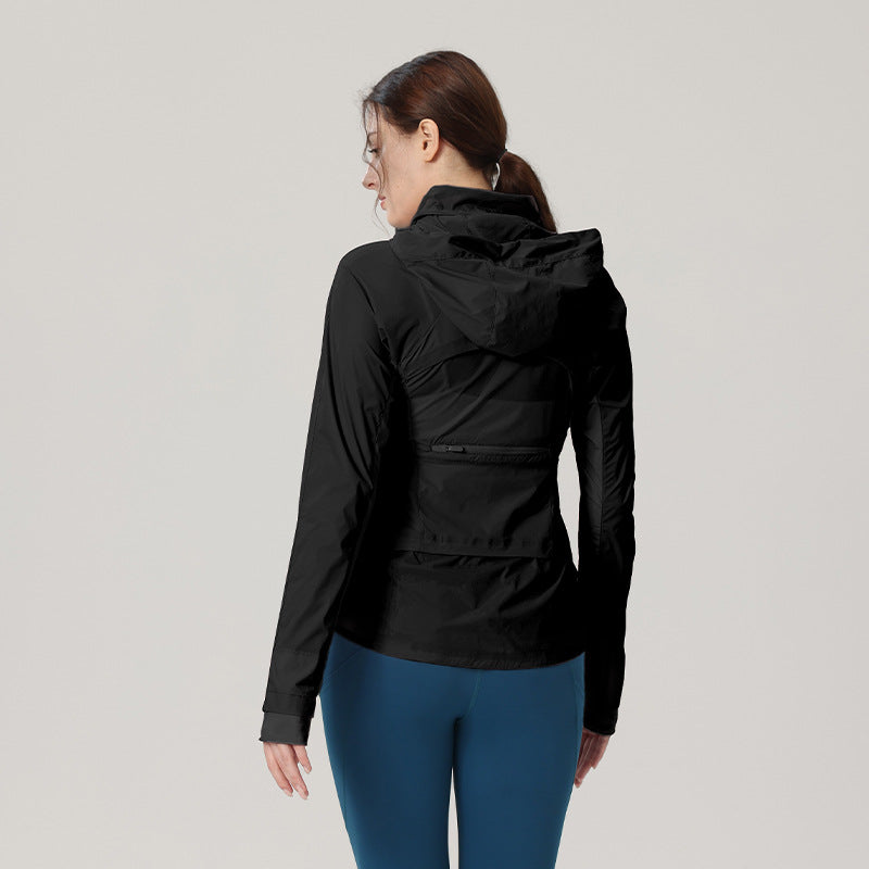 Womens Outdoor Windproof Sports Top Yoga Jacket