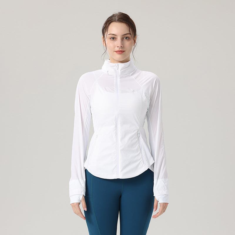 Womens Outdoor Windproof Sports Top Yoga Jacket