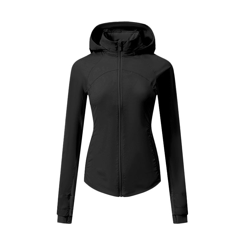 Womens Outdoor Windproof Sports Top Yoga Jacket