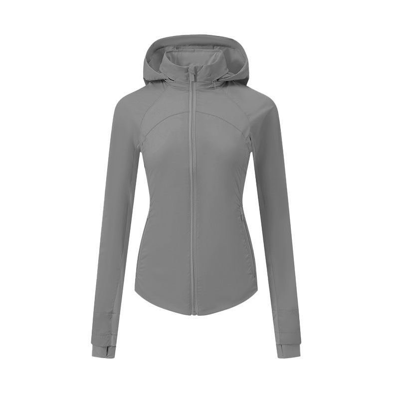 Womens Outdoor Windproof Sports Top Yoga Jacket