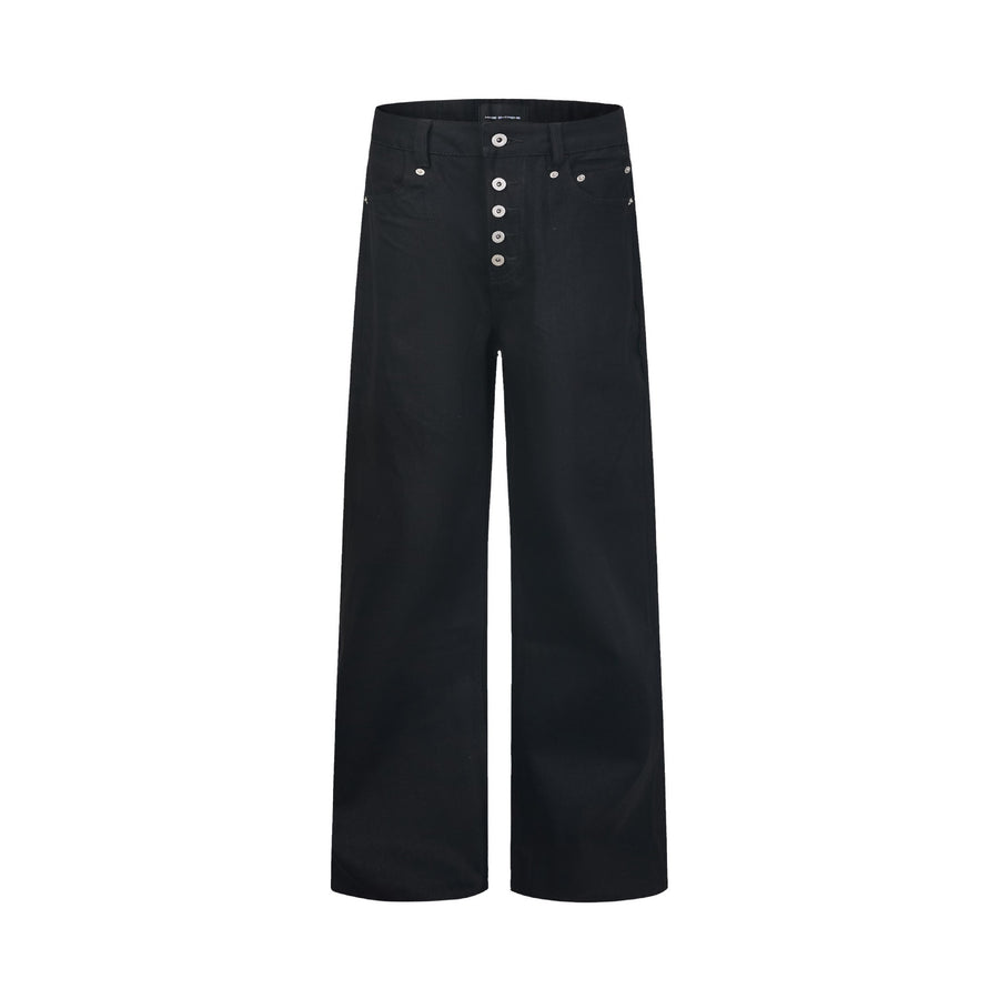 Skinny Jeans with Zipper Fly and Buckle - Stylish Fit