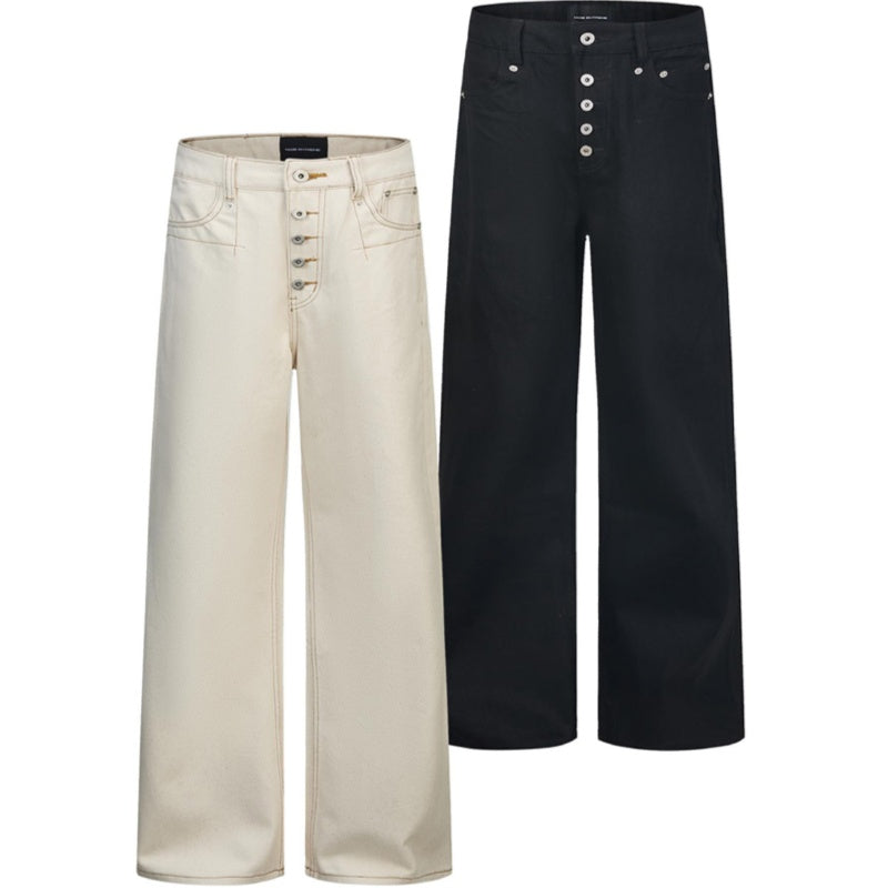 Skinny Jeans with Zipper Fly and Buckle - Stylish Fit