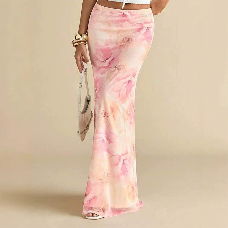 Elegant Cream-yellow Floral Mermaid Dress for Every Occasion