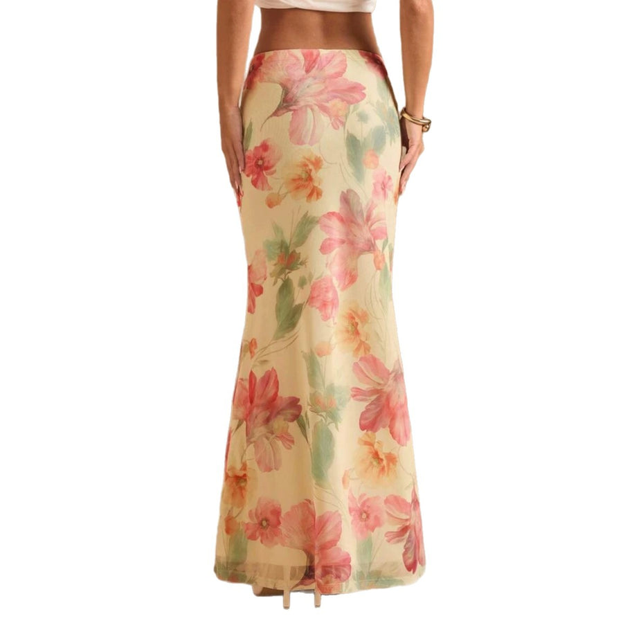Elegant Cream-yellow Floral Mermaid Dress for Every Occasion