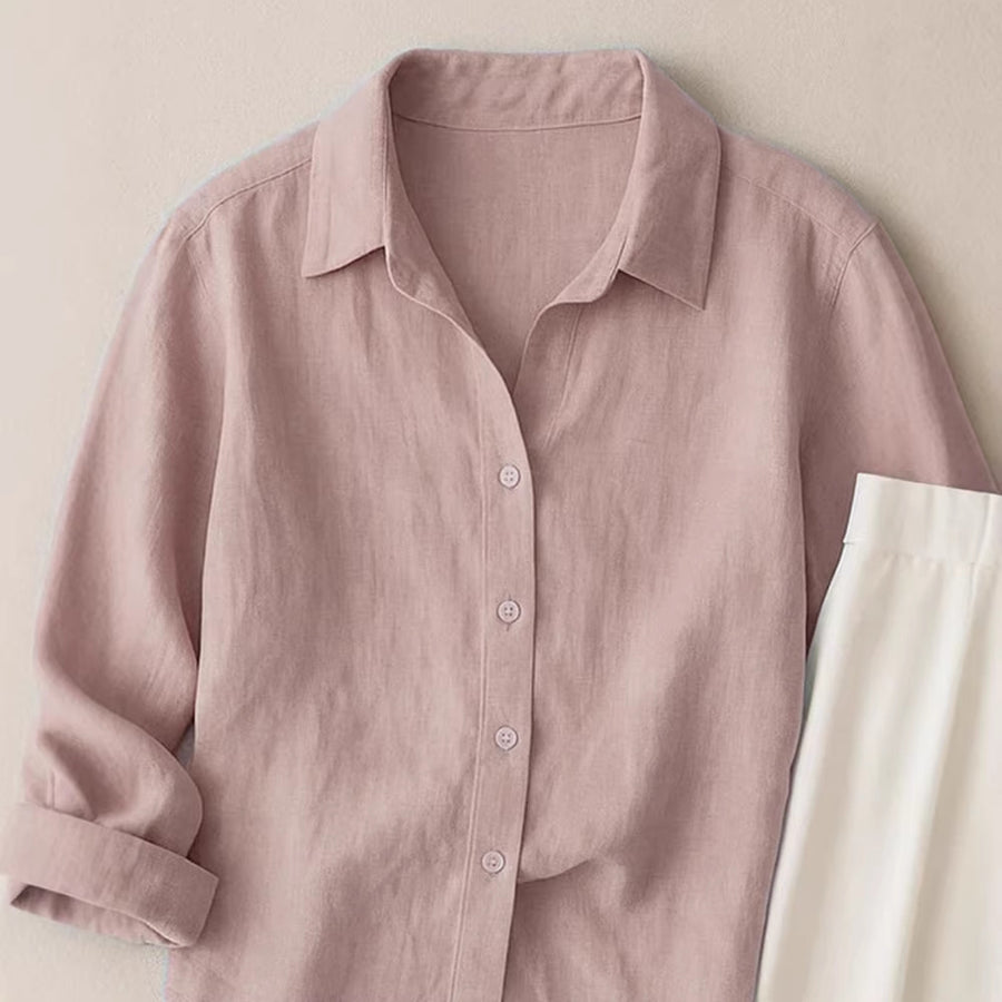 French-style Loose-fit Casual Solid-color Shirt for You