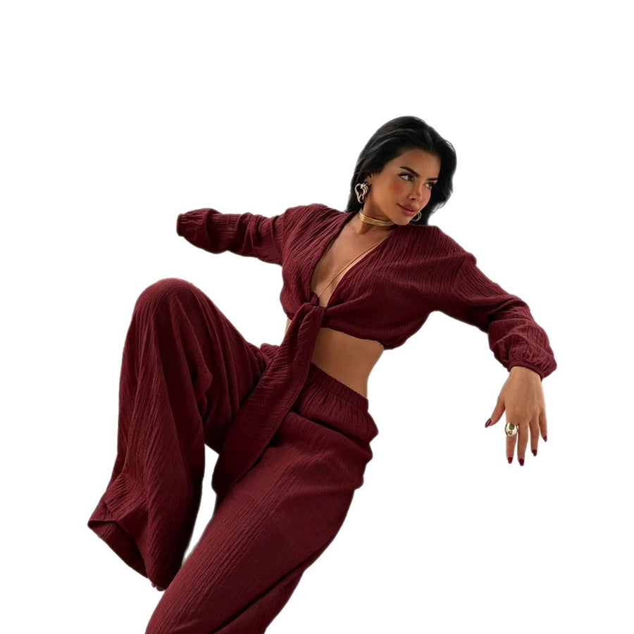 Casual Chic Set Oversized Shirt And High-waisted Trousers