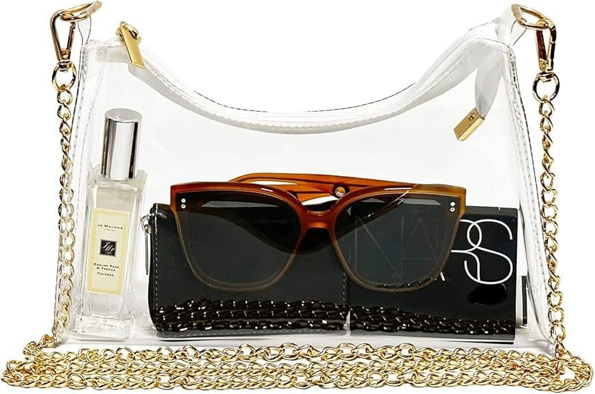 Transparent Jelly Bag - Stylish Crescent-shaped PVC Bag
