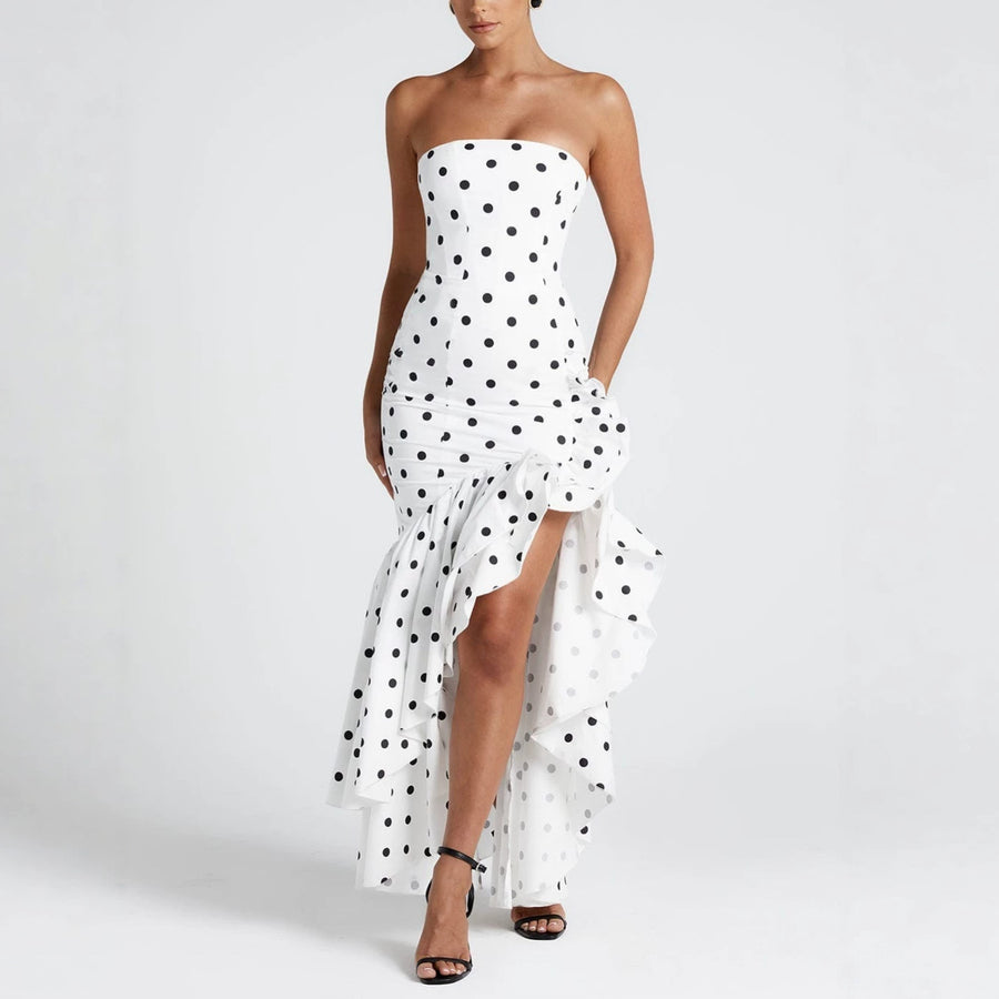 Sleeveless Strapless Irregular Dress for Women - Trendy Style