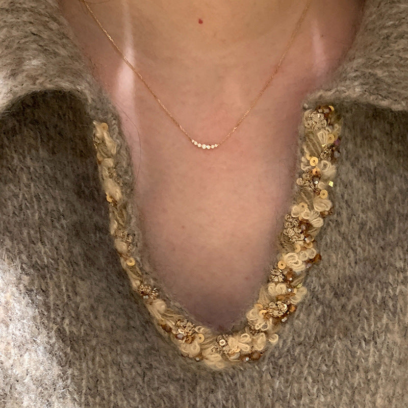 Korean-style Smiling Pendant Necklace for Women
