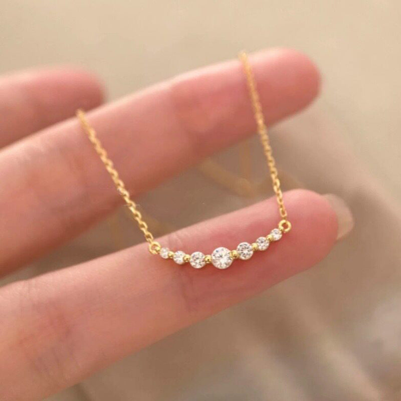 Korean-style Smiling Pendant Necklace for Women