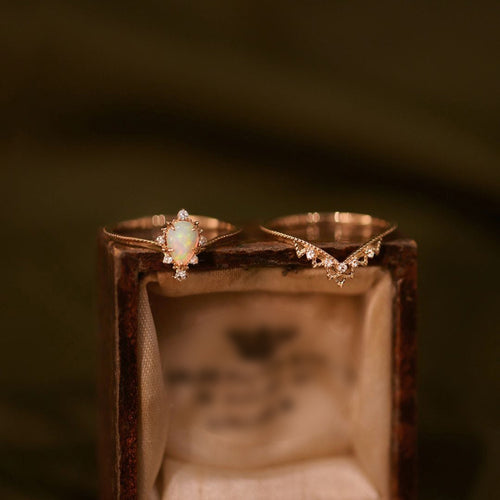 Crown Lace Opal Ring for Women - Stunning Statement Ring