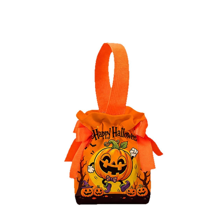Halloween Funny Pumpkin Canvas Bag for Trick-or-Treating