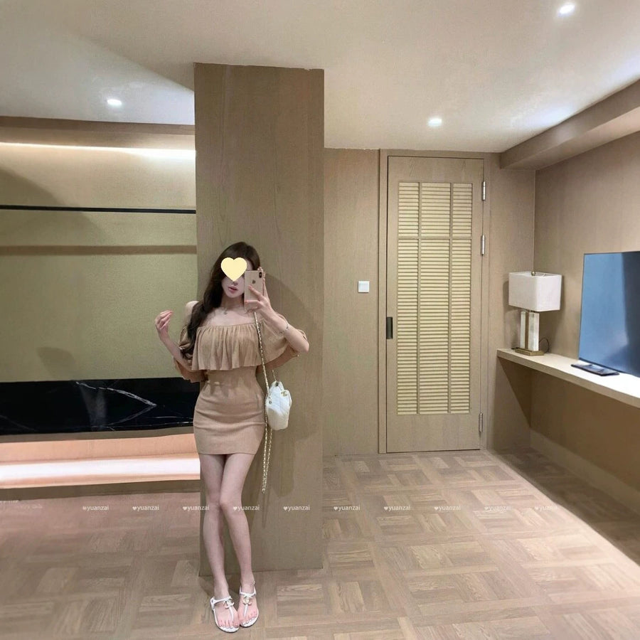 Knitted Summer Bodycon Mini Dress in Yellow - Trendy Fashion