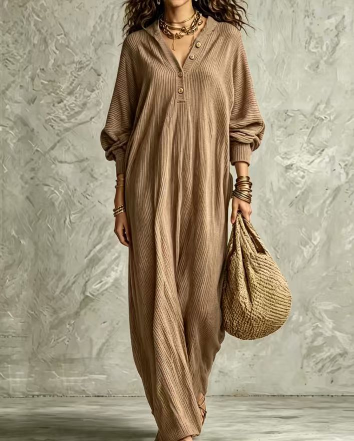 Loose Casual Bohemian Maxi Dress for Women