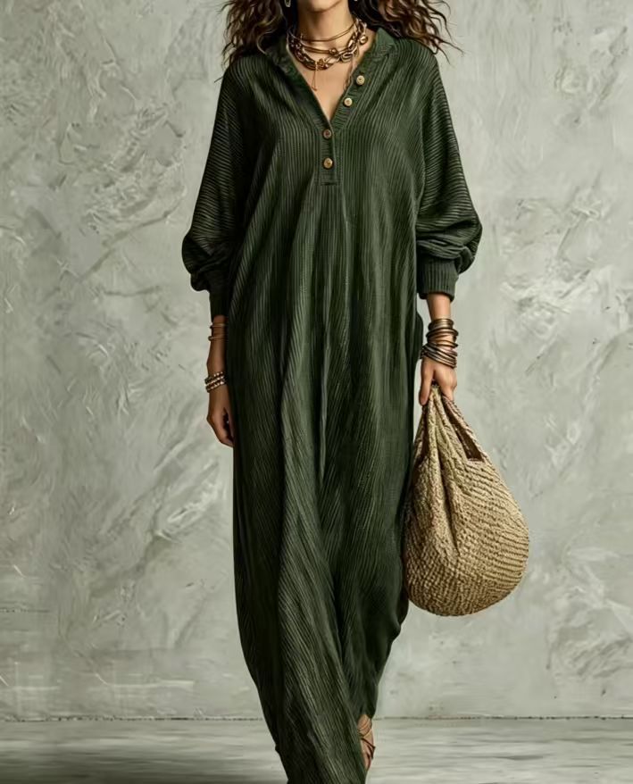 Loose Casual Bohemian Maxi Dress for Women