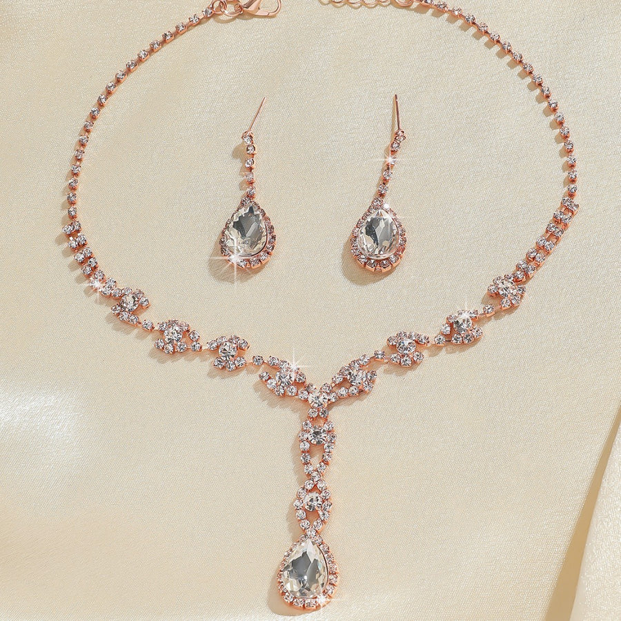 Full Diamond Hand Jewelry Set - Korean Style Bridal Accessories