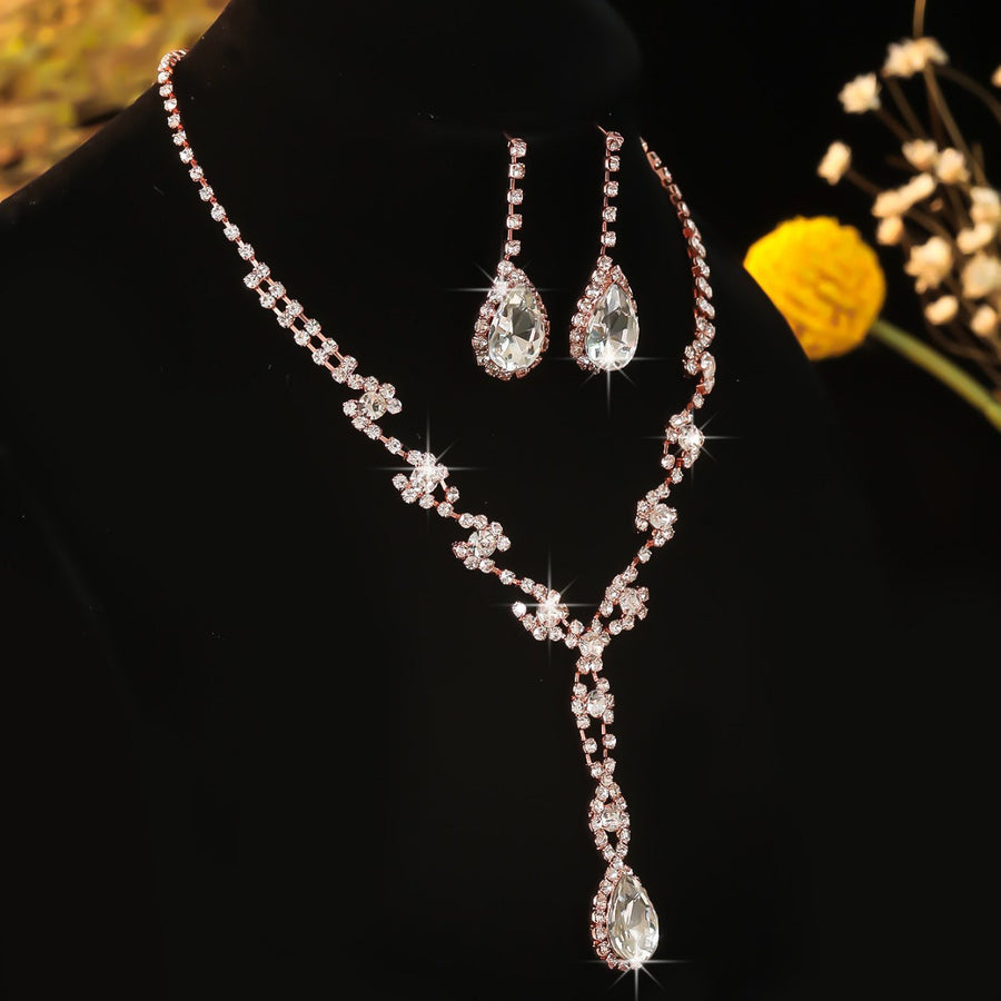 Full Diamond Hand Jewelry Set - Korean Style Bridal Accessories