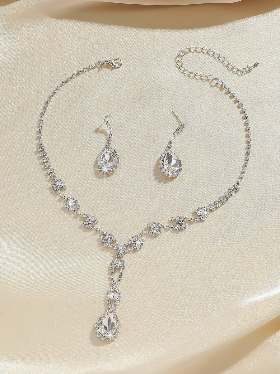 Full Diamond Hand Jewelry Set - Korean Style Bridal Accessories