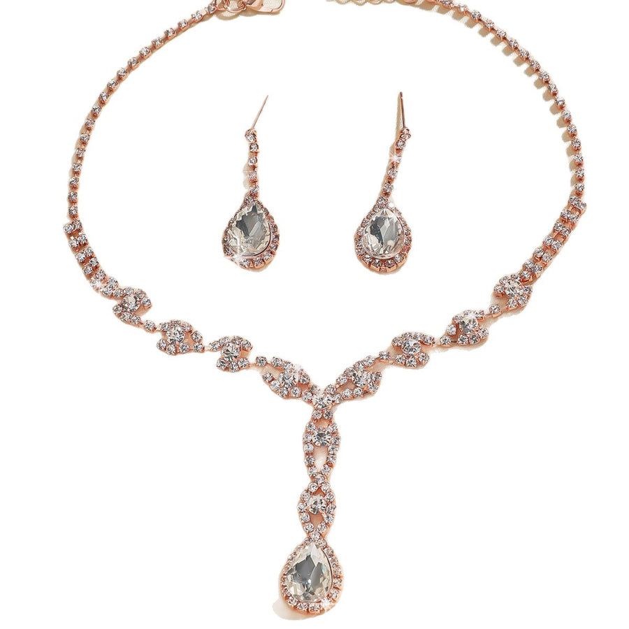 Full Diamond Hand Jewelry Set - Korean Style Bridal Accessories
