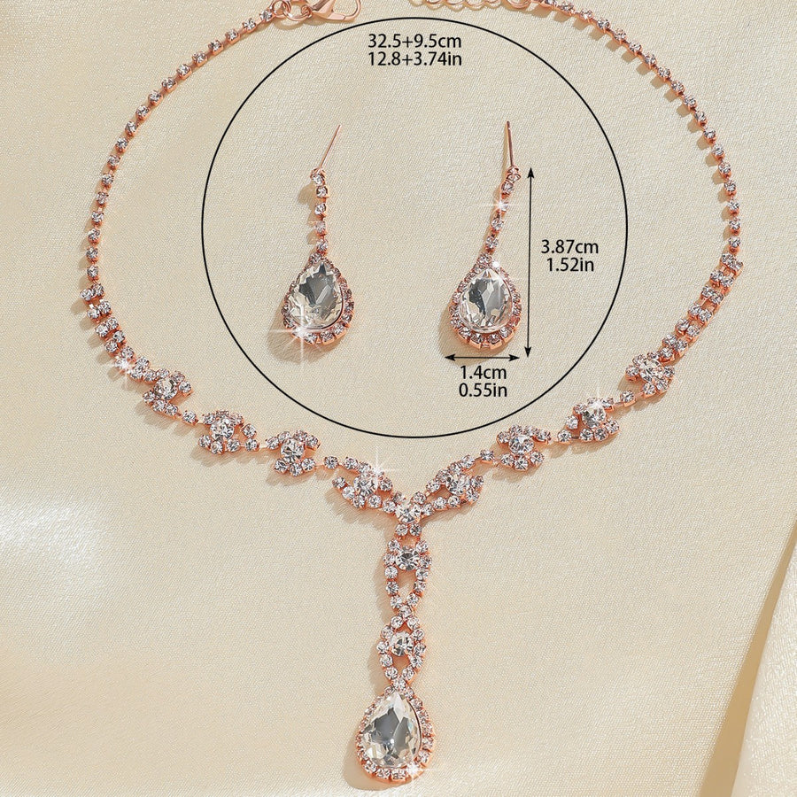 Full Diamond Hand Jewelry Set - Korean Style Bridal Accessories