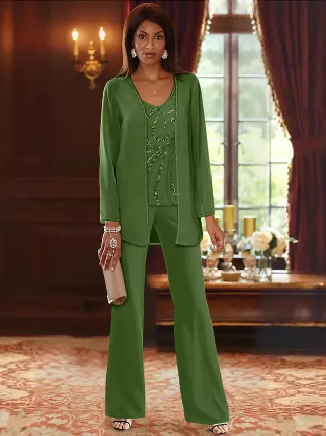 European And American Banquet Gown Three-piece Set - Maxi Dress