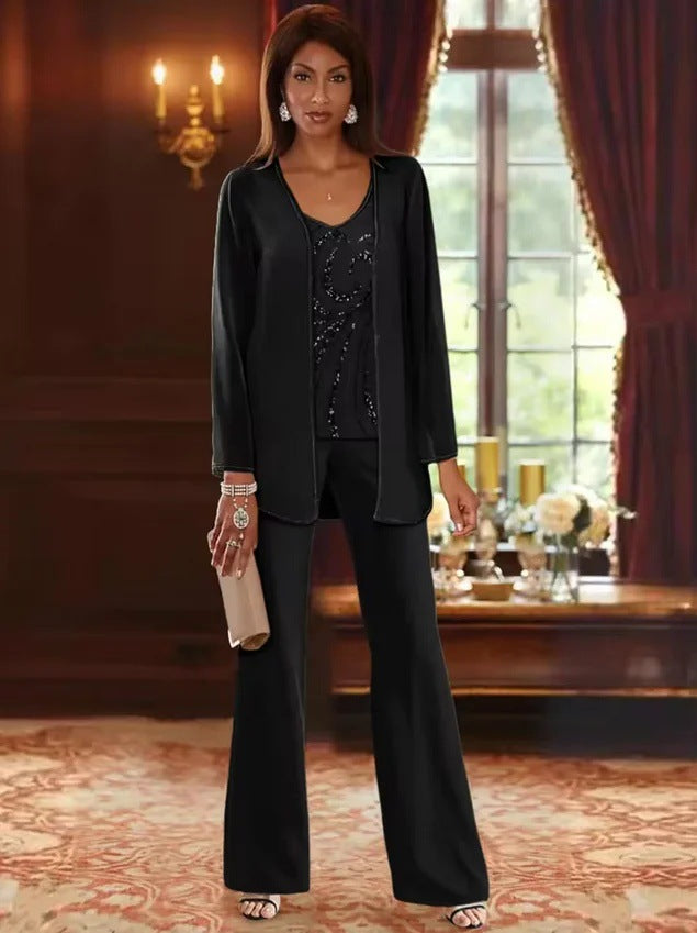 European And American Banquet Gown Three-piece Set - Maxi Dress