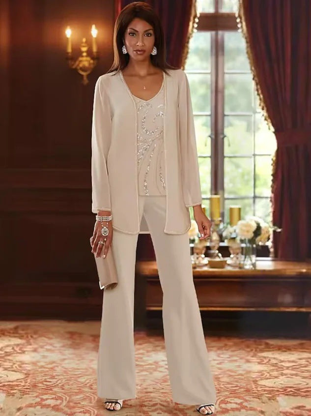 European And American Banquet Gown Three-piece Set - Maxi Dress