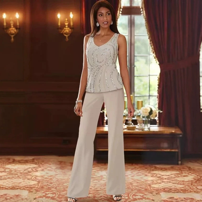 European And American Banquet Gown Three-piece Set - Maxi Dress