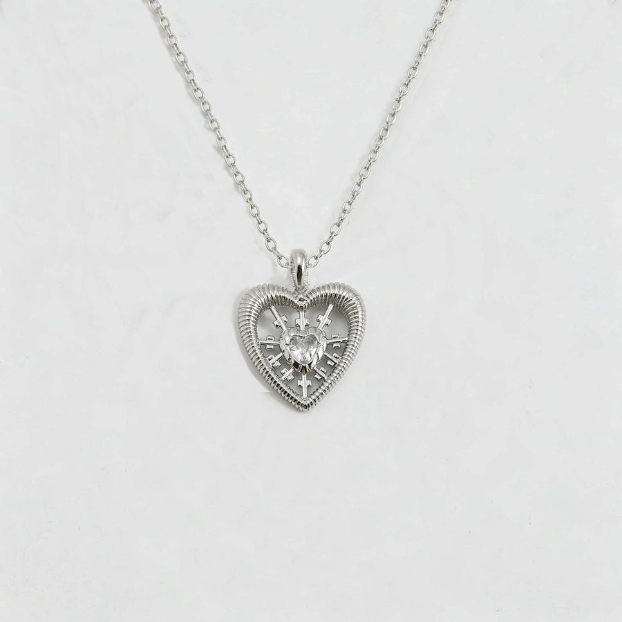 Niche Designer Inspired Hollowed Out Heart Necklace