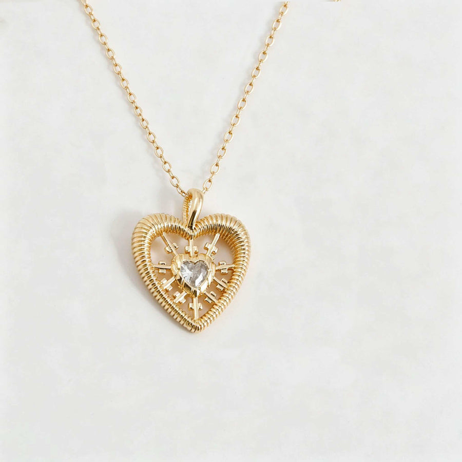 Niche Designer Inspired Hollowed Out Heart Necklace