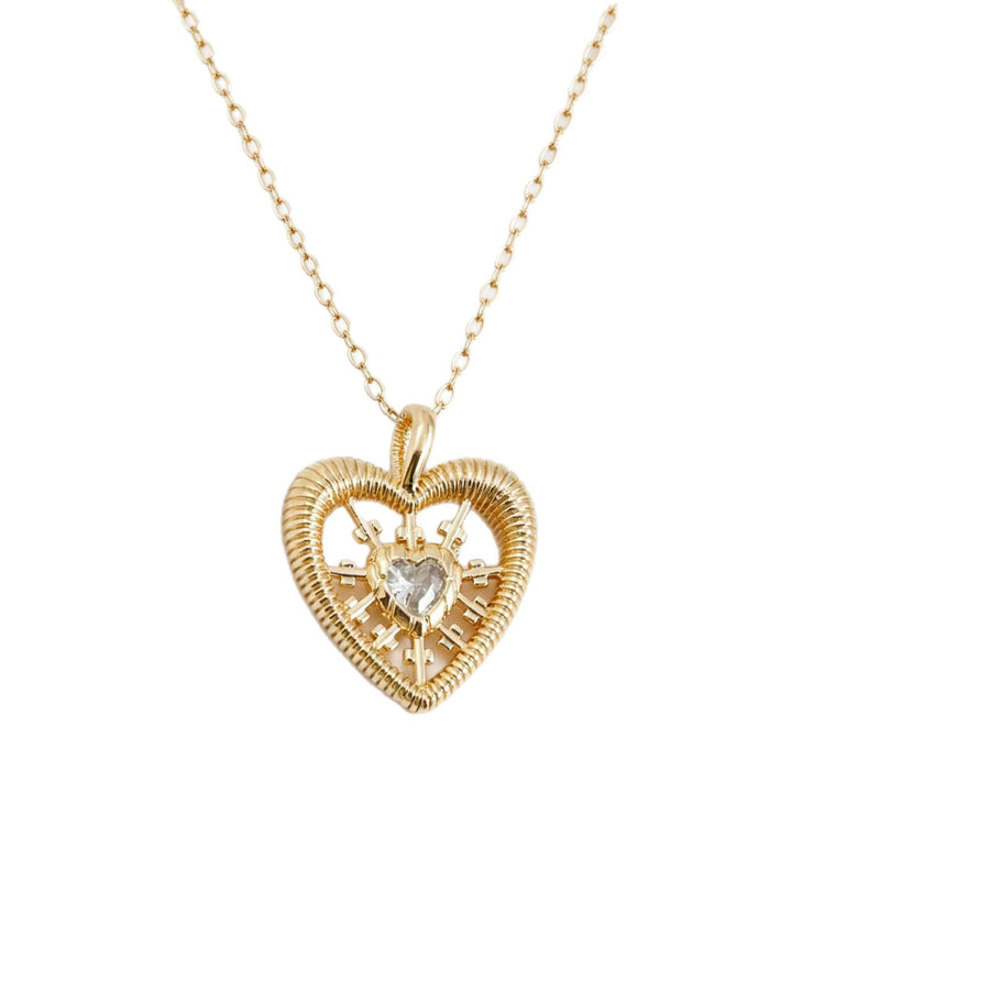 Niche Designer Inspired Hollowed Out Heart Necklace
