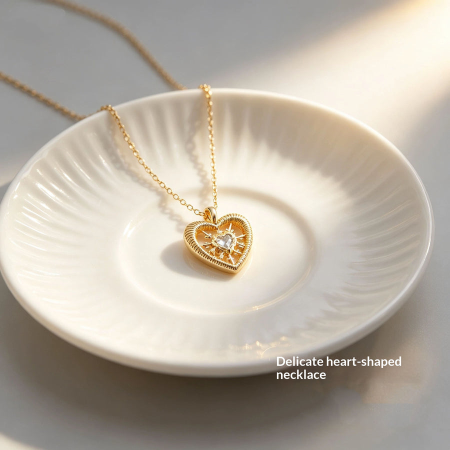 Niche Designer Inspired Hollowed Out Heart Necklace