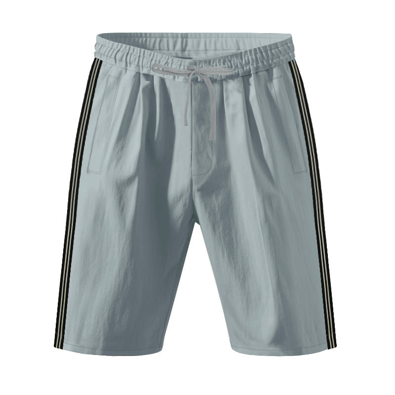 Mens Beach Outdoor Sports Shorts - Breathable Striped Trousers