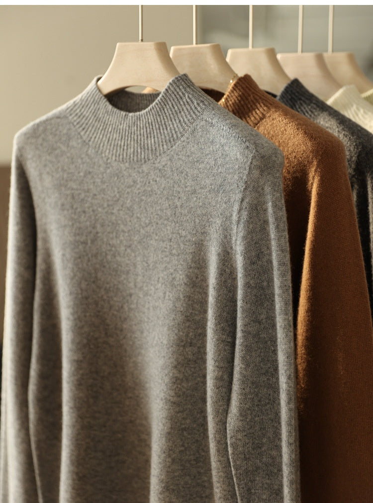 Wear Everywhere Versatile Seamless Wool Knit Sweater