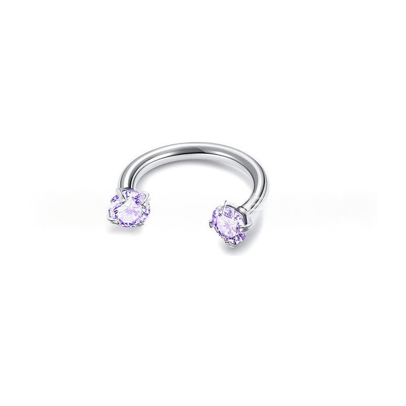 Round Double-Zircon Nose Ring - Stunning Statement Ring
