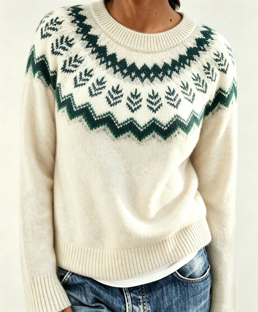Round Neck Multicolor Loose Fashion Sweater for Women