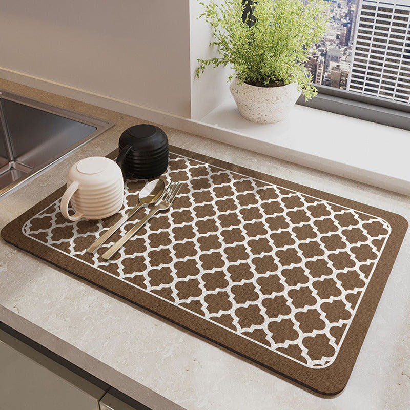 Non-slip Water-absorbent Table Mat for Bowls and Chopsticks