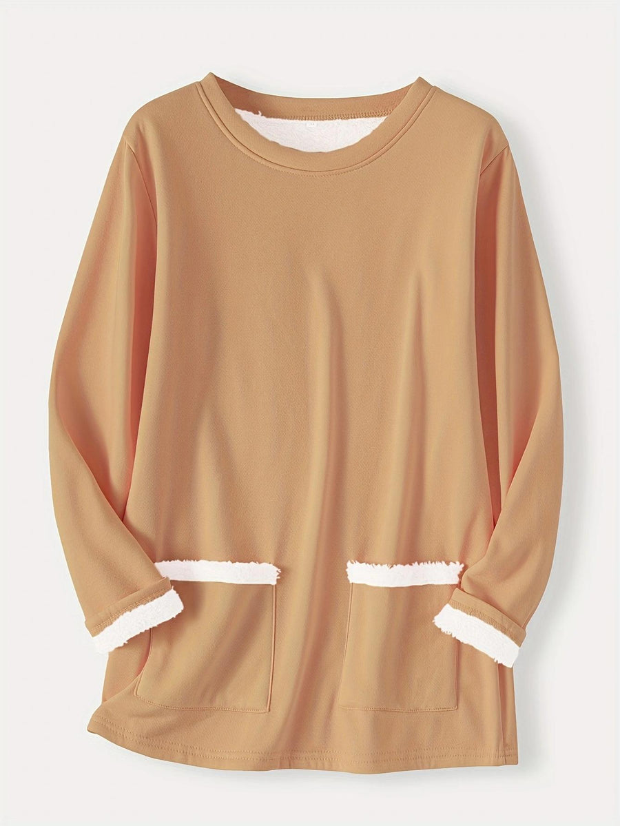 Autumn and Winter Women's Velvet Bottom T-Shirt